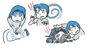 強迫観念をイラストに示しました。