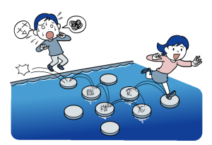 発達障害のこだわりの強さの症状をイラストで表現しました。